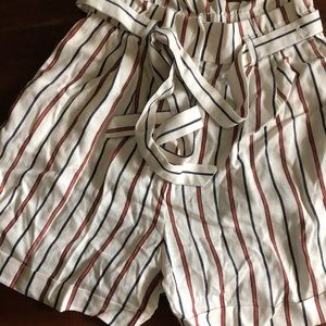 high waisted striped shorts